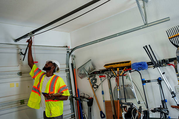 Professional Garage Door Spring Repair technician working in Nanawale Estates, HI